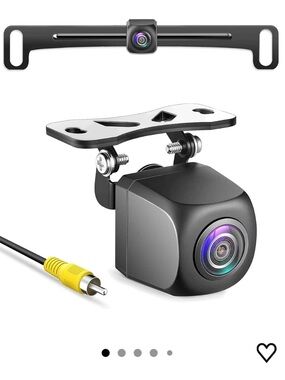 HD Backup Camera Metal Wide View License Plate Rear View Car Night Reverse Kit 1